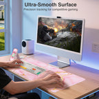 XXL RGB LED Gaming Mouse Pad – Wireless Charger, Phone Holder & 25 Lighting Effects
