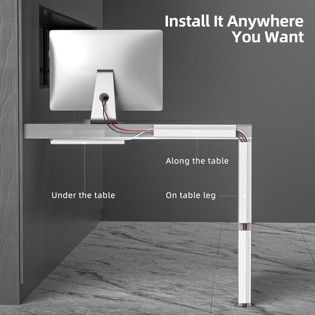 Cable Management 6-Pack – Under Desk Cord Organizer Set, Black