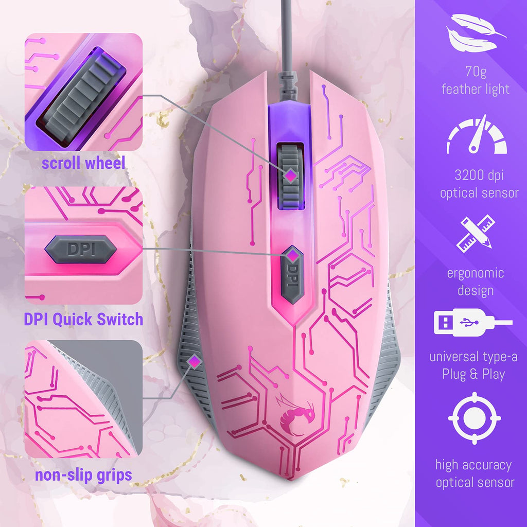 4-in-1 RGB Gaming Bundle – Wired LED Keyboard, Mouse, Mouse Pad & Headset Set
