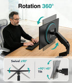 Dual Monitor Stand – Adjustable Desk Mount for 17–32" Screens, Full Motion VESA