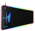 RGB gaming mouse pad with 15W wireless charging large desk mat