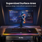 USB hub mouse pad on PC gaming setup