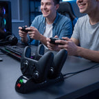 Dual controller charging stand package contents