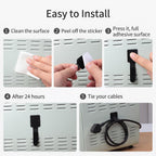 100 Pcs Cable Management Under Desk, Hook and Loop Cable Straps, Black