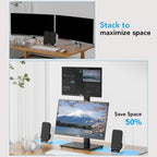 Dual Monitor Stand – Adjustable Desk Mount for 17–32" Screens, Full Motion VESA
