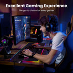 RGB desk mat with USB hub package