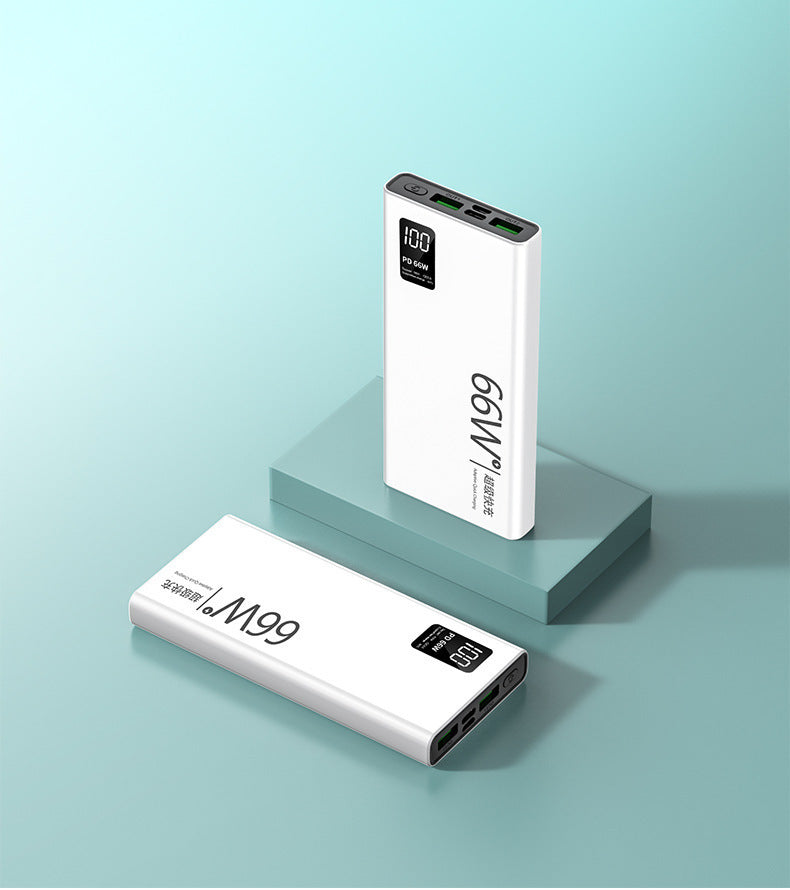30000mAh 66W PD fast charging power bank with LED display