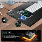 XXL RGB LED Gaming Mouse Pad – Wireless Charger, Phone Holder & 25 Lighting Effects