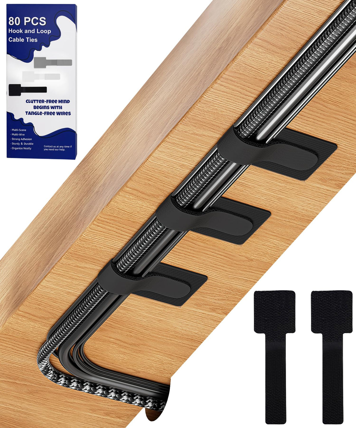 Cable ties black and white color options