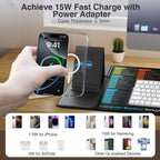 XXL RGB LED Gaming Mouse Pad – Wireless Charger, Phone Holder & 25 Lighting Effects
