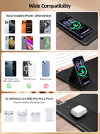 XXL RGB LED Gaming Mouse Pad – Wireless Charger, Phone Holder & 25 Lighting Effects