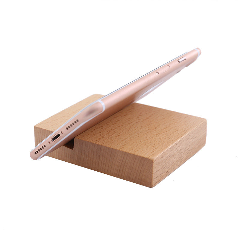 Wooden Desktop Phone Holder with Custom Lettering