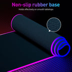 Big mouse mat with keyboard and mouse