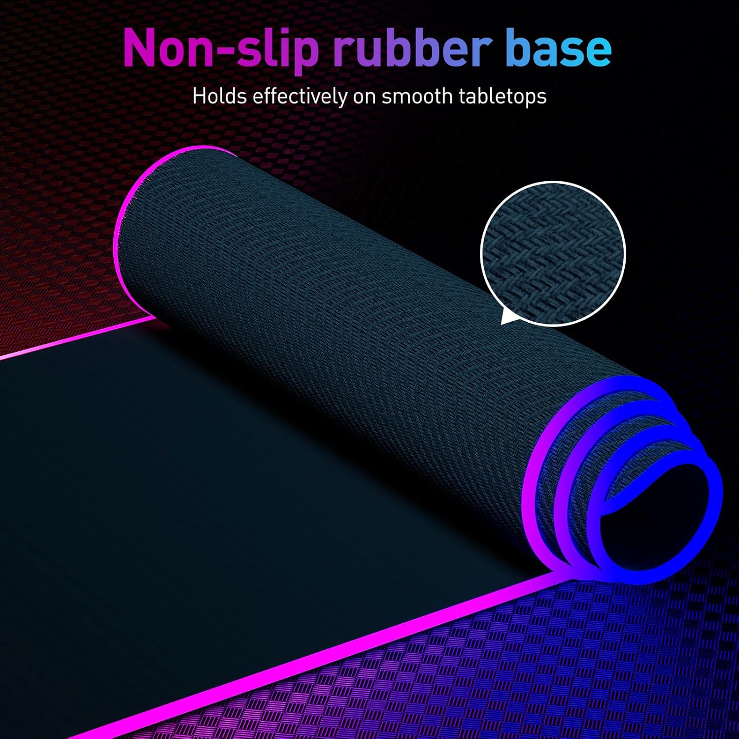 Big mouse mat with keyboard and mouse
