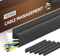 Cable management 6-pack under desk cord organizer set in black