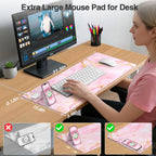XXL RGB LED Gaming Mouse Pad – Wireless Charger, Phone Holder & 25 Lighting Effects