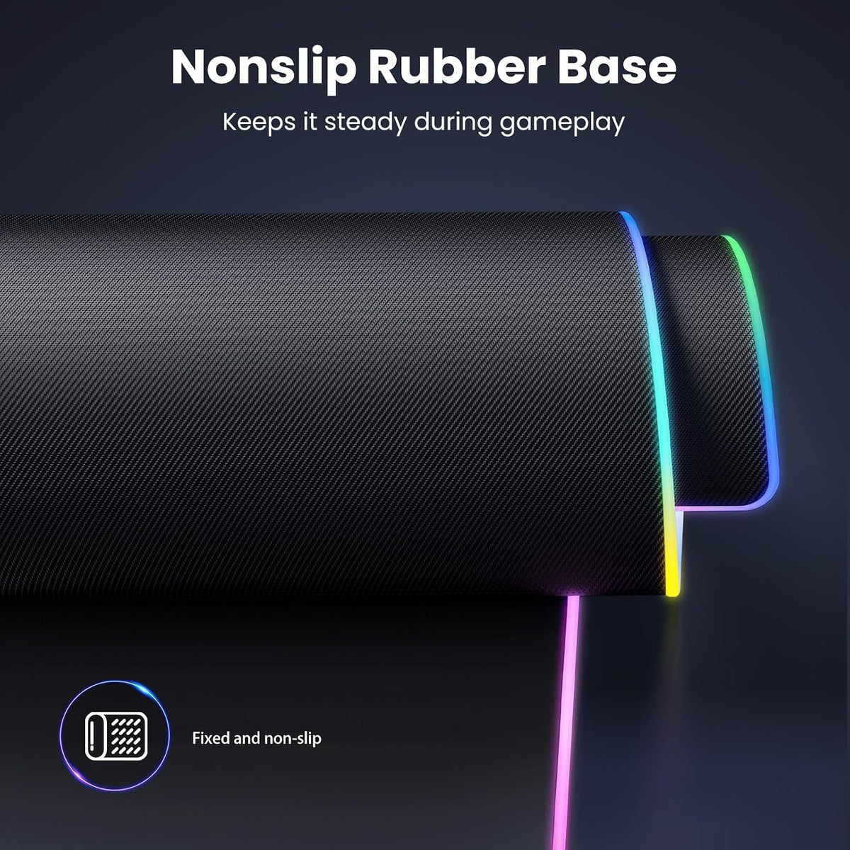Gaming mouse pad non-slip surface detail