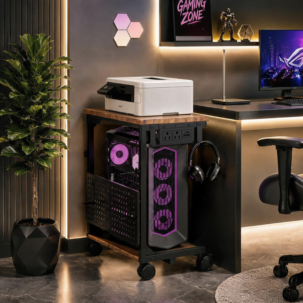 Adjustable PC stand size range