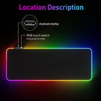 Large mouse pad color changing modes