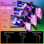 Curved monitor light bar reducing eye strain