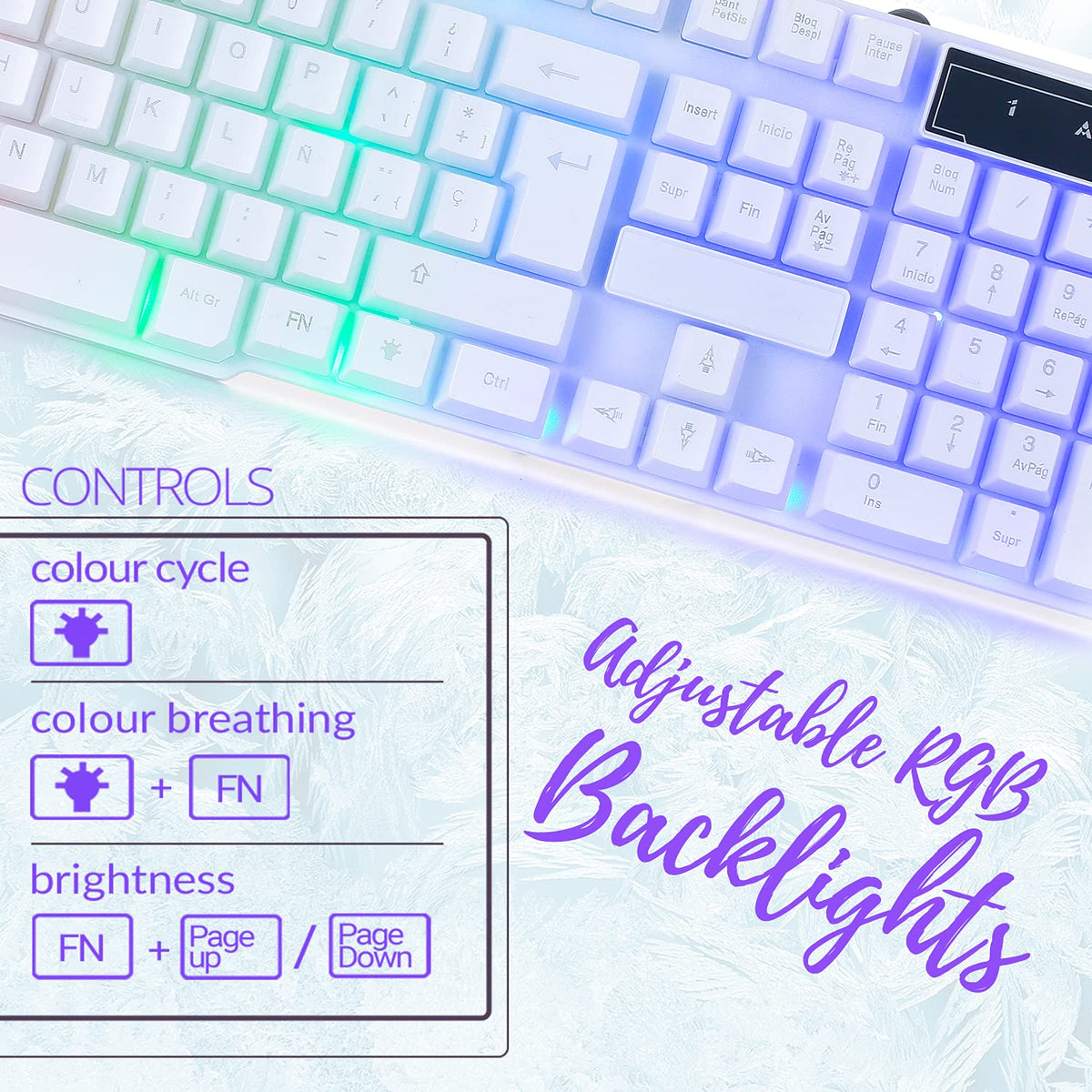 Gaming keyboard RGB lighting modes