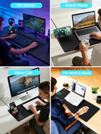 XXL RGB LED Gaming Mouse Pad – Wireless Charger, Phone Holder & 25 Lighting Effects