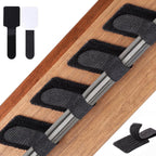 100 pcs cable management under desk hook and loop straps in black