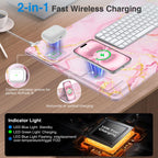 XXL RGB LED Gaming Mouse Pad – Wireless Charger, Phone Holder & 25 Lighting Effects
