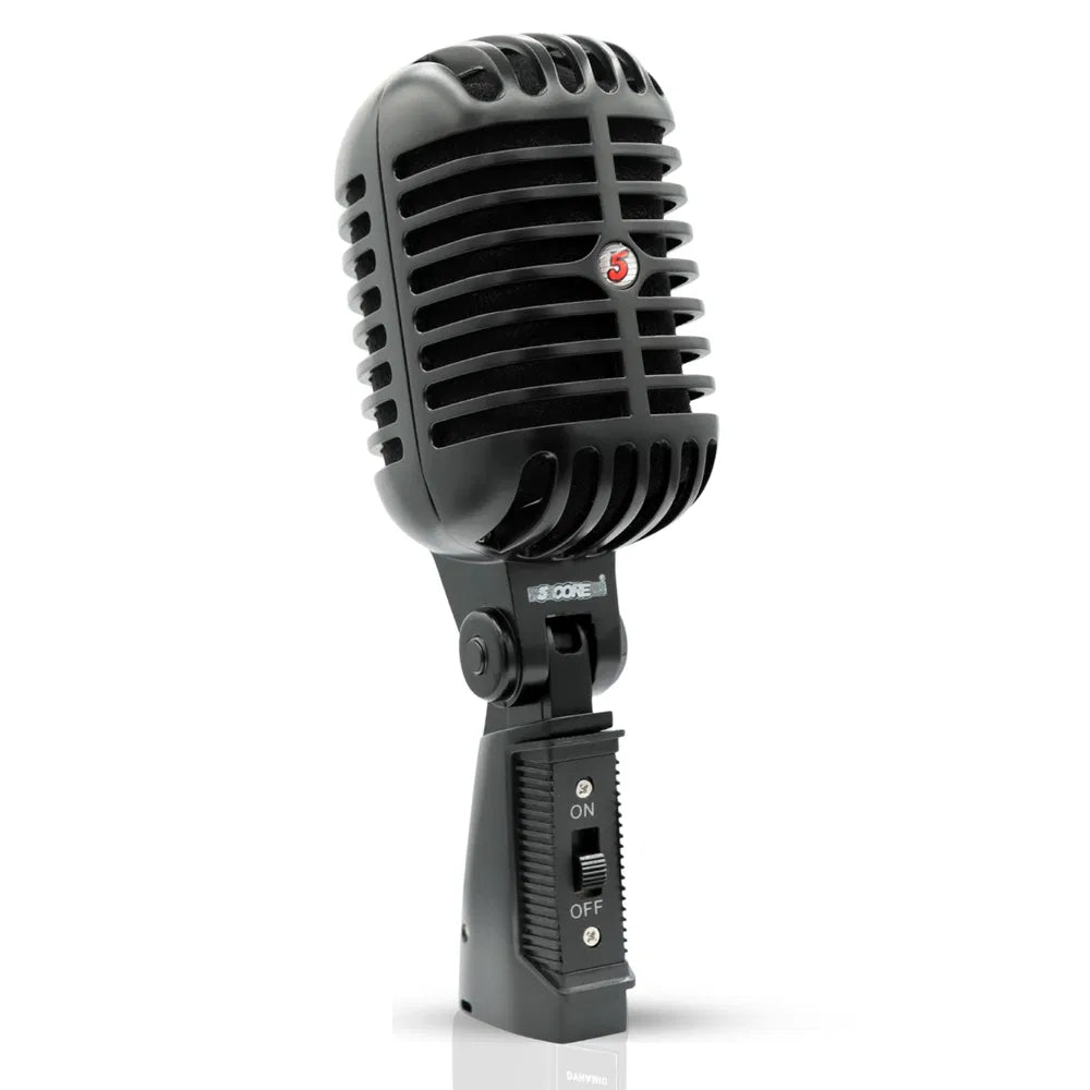 5Core Vintage Dynamic XLR Studio Microphone Retro Black