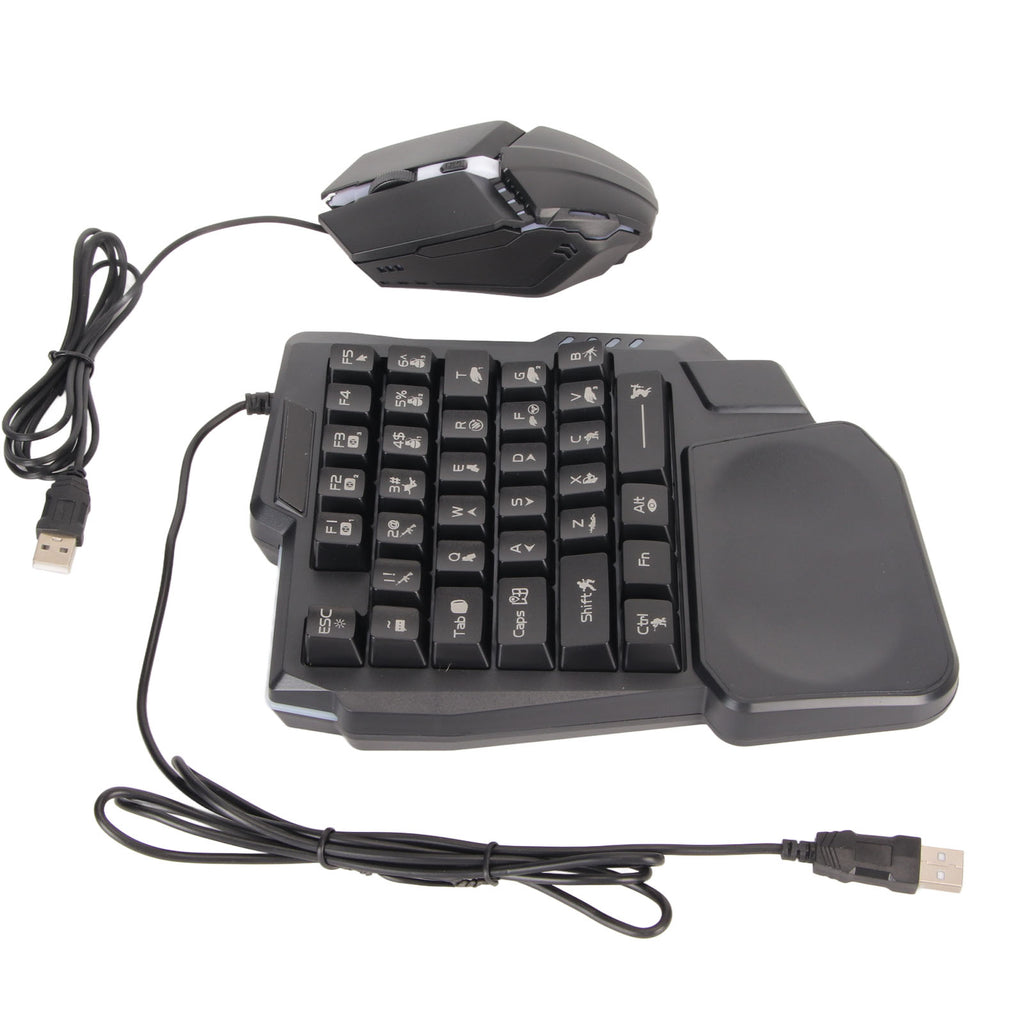 Half-Hand Gaming Keyboard Mouse Combo for Mobile