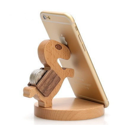 Wooden Desktop Phone Holder with Custom Lettering
