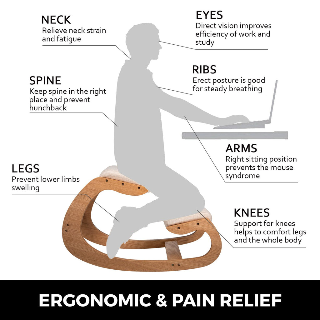 Ergonomic Kneeling Chair Posture Support Stool