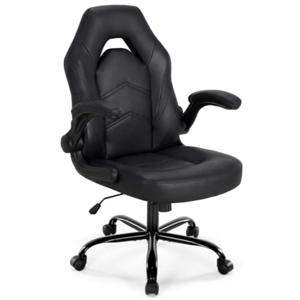 PU leather ergonomic office and gaming chair with lumbar support