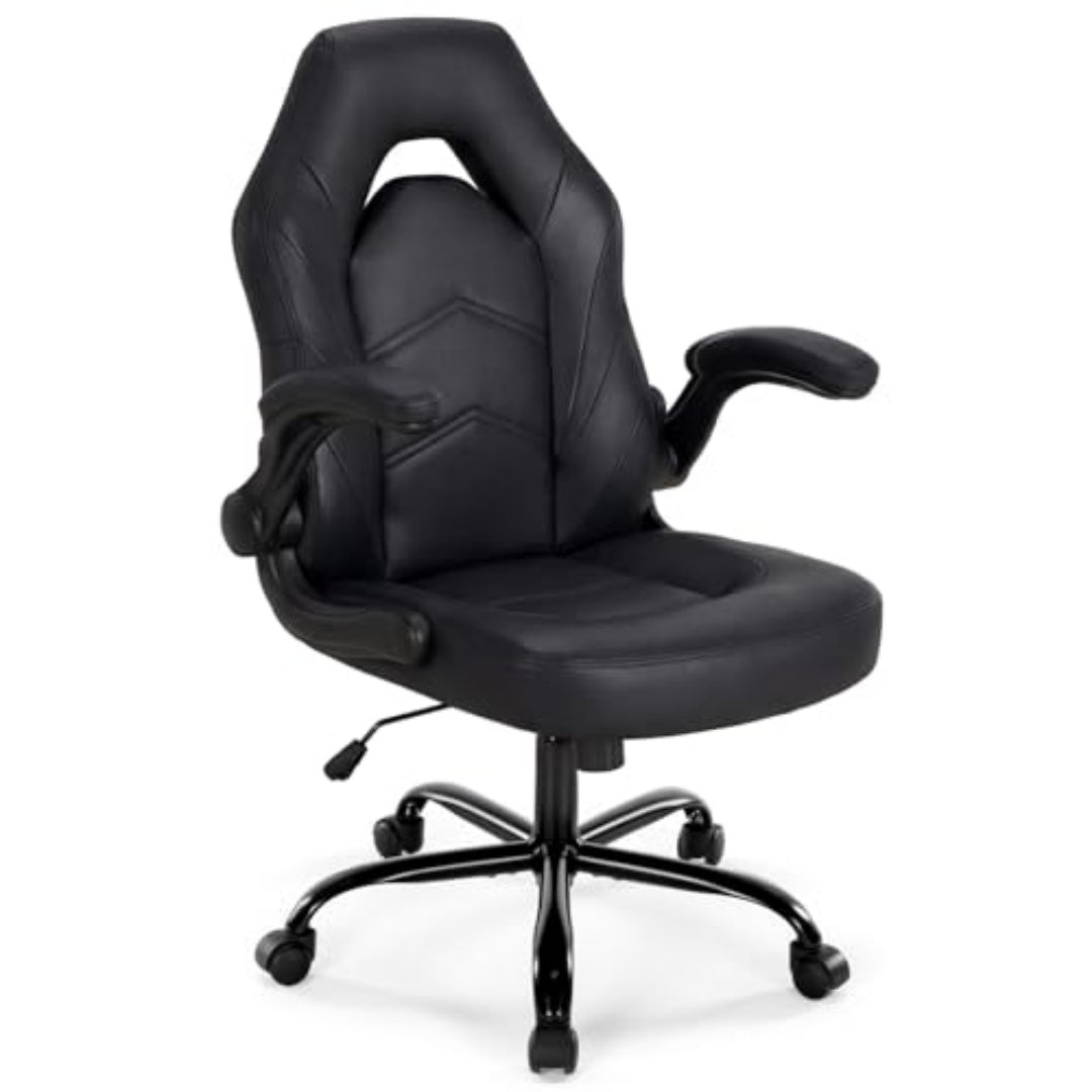 PU leather ergonomic office and gaming chair with lumbar support