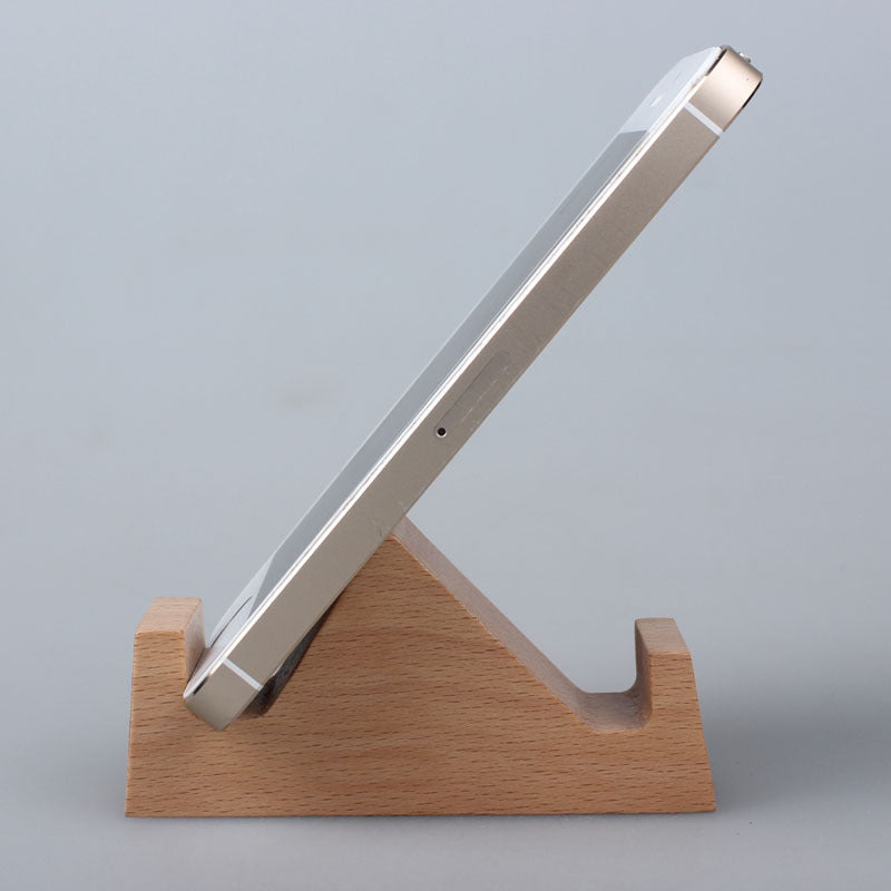 Wooden Desktop Phone Holder with Custom Lettering