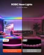 16.4FT RGB-IC LED Neon Rope Light App Controlled