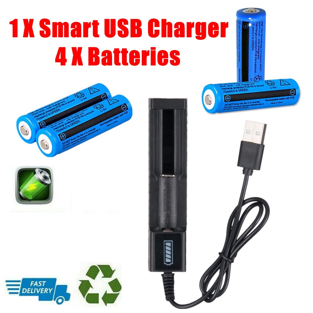 3.7V Li-Ion rechargeable battery pack side view