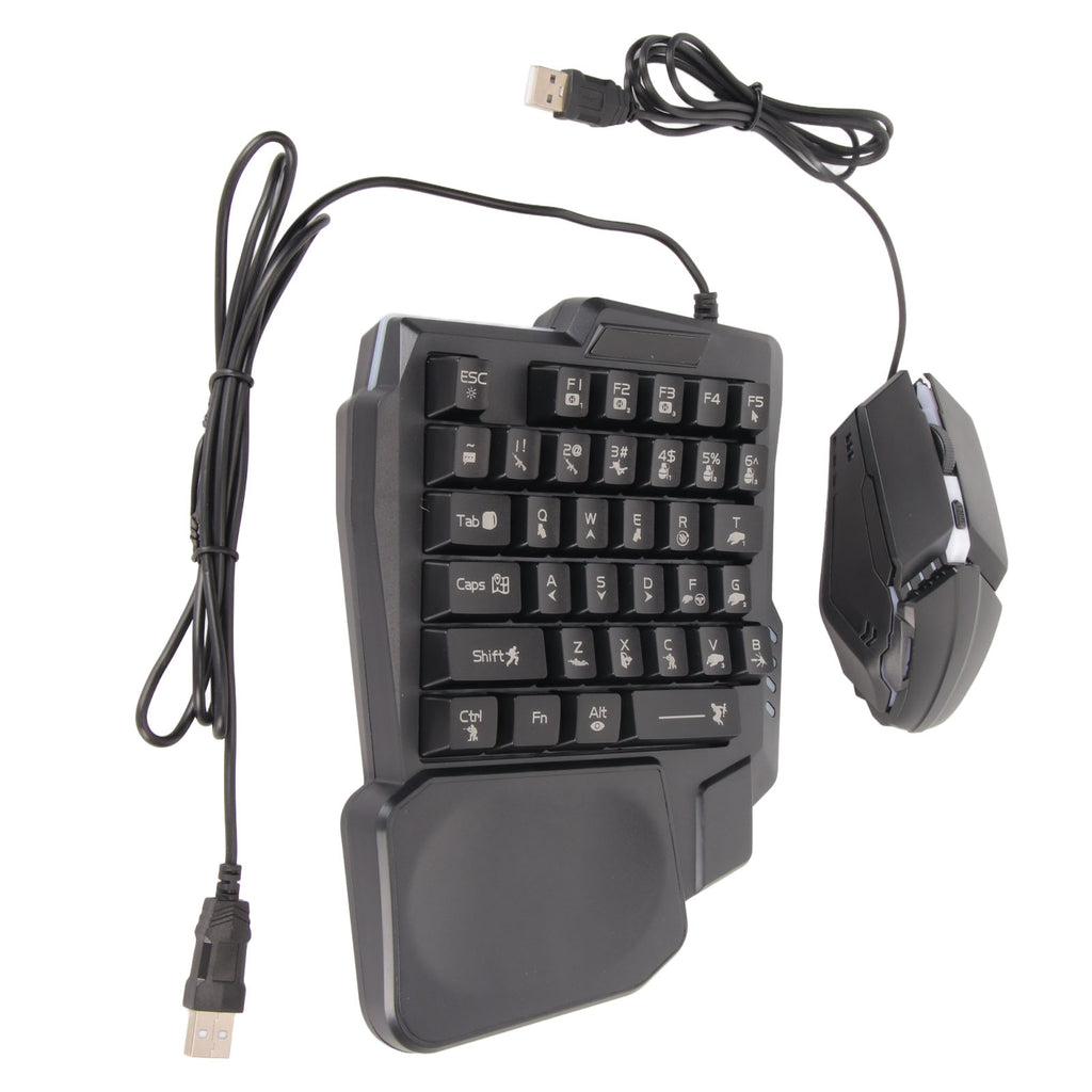 Half-Hand Gaming Keyboard Mouse Combo for Mobile