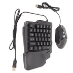 Half-Hand Gaming Keyboard Mouse Combo for Mobile