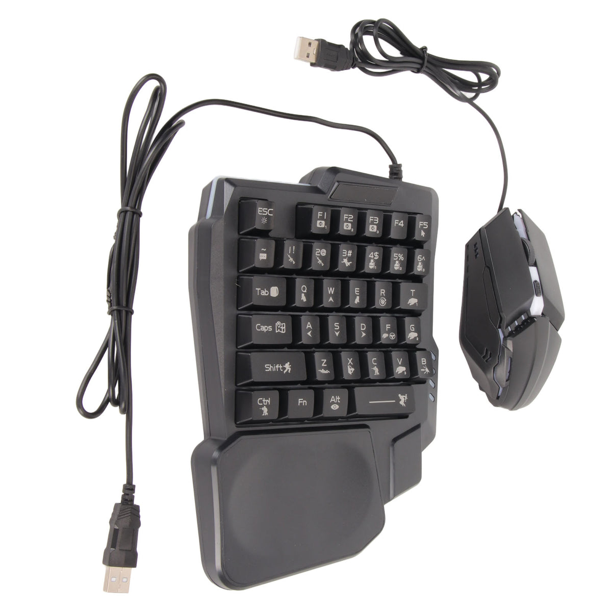 Half-Hand Gaming Keyboard Mouse Combo for Mobile