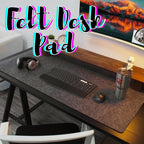 Minimalist felt desk mat extended mouse pad for gaming setup