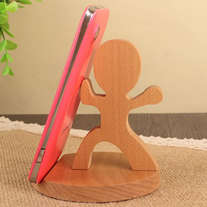 Wooden Desktop Phone Holder with Custom Lettering
