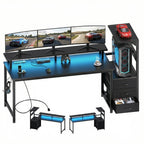 52 inch gaming desk full setup view