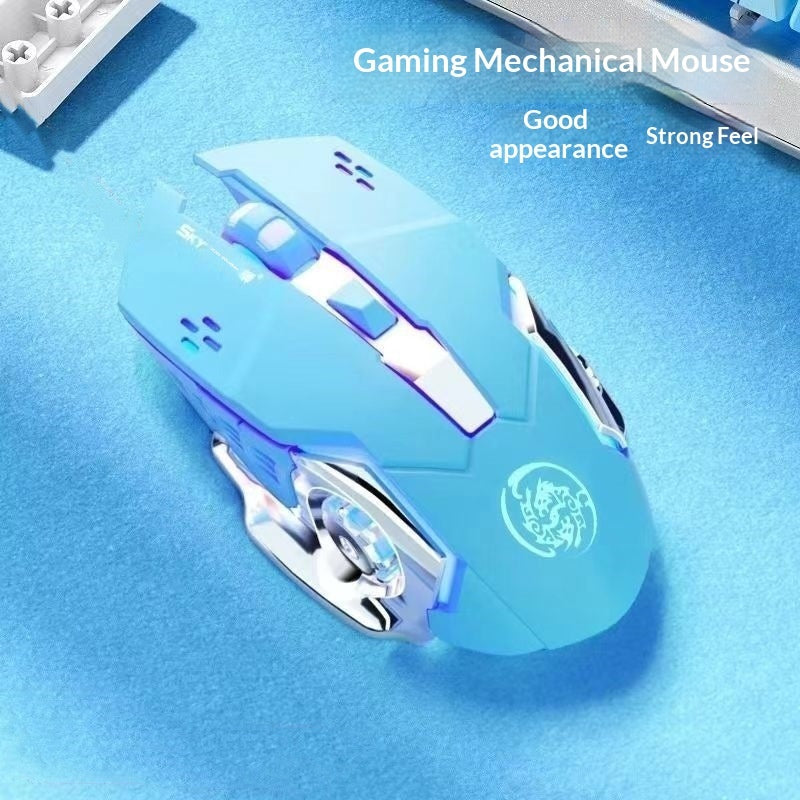 RGB Wired Gaming Mouse with Bluetooth Dual Mode