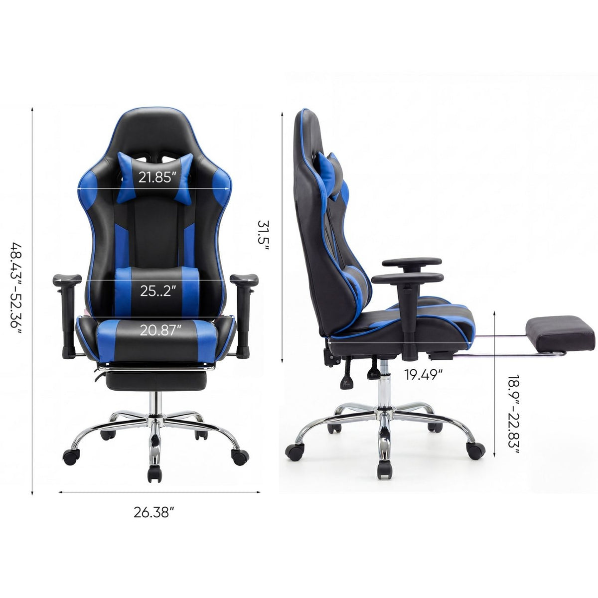 High-Back Ergonomic Gaming Chair with Lumbar Support