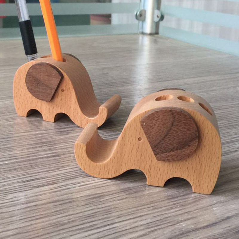 Wooden Desktop Phone Holder with Custom Lettering