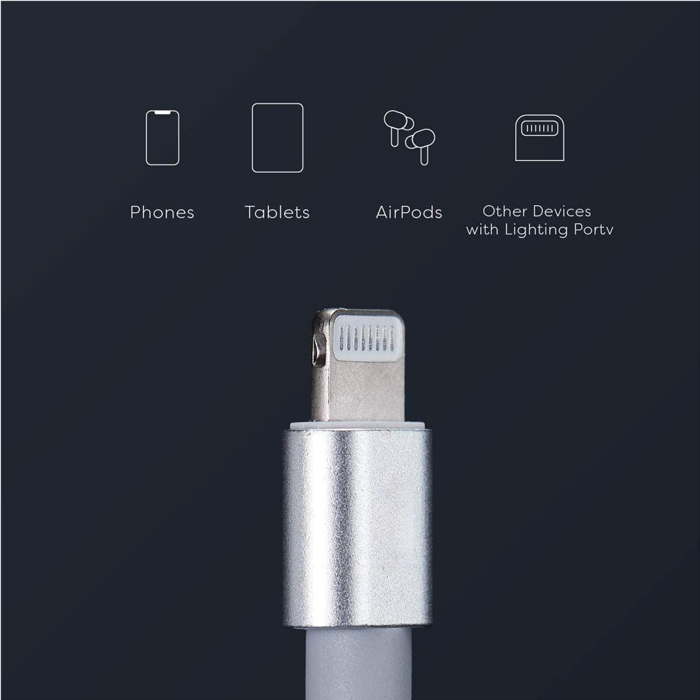 Nylon braided Lightning cable close-up detail