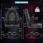 Ergonomic PU leather chair side profile